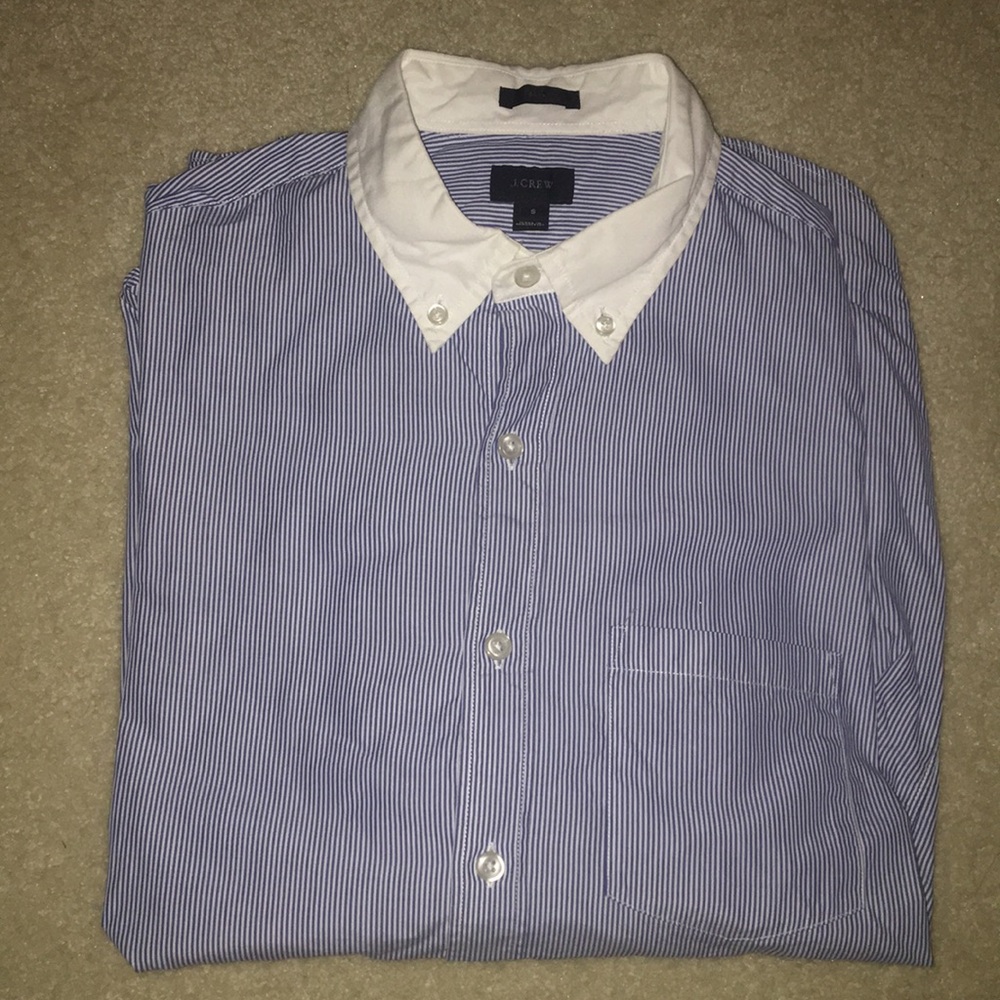 J. Crew Mens Pinstriped Buttondown Unique!
